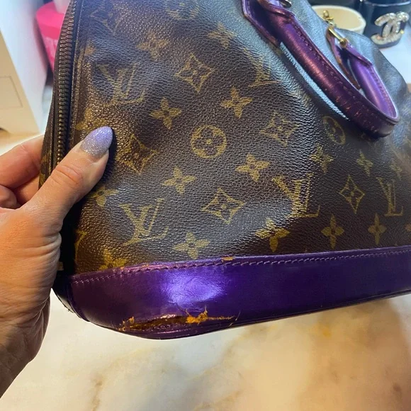 AUTHENTIC Louis Vuitton Custom Painted Alma Monogram